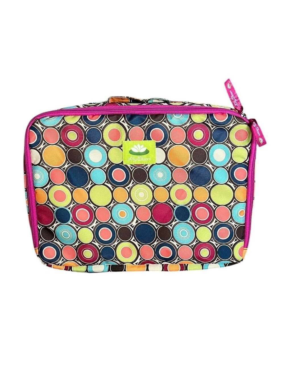 Lily Bloom Laptop Travel Bag Multicolor Circle - Picture 3 of 5